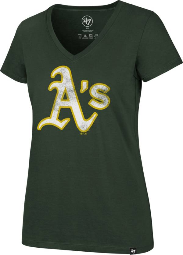 '47 Women's Oakland Athletics Green Ultra Rival V-Neck T-Shirt