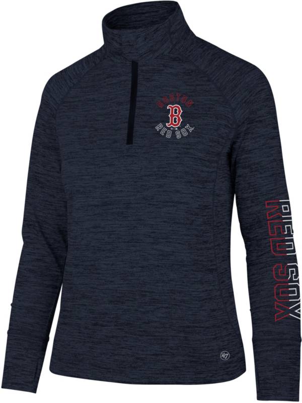 '47 Women's Boston Red Sox Navy Impact Quarter-Zip Pullover