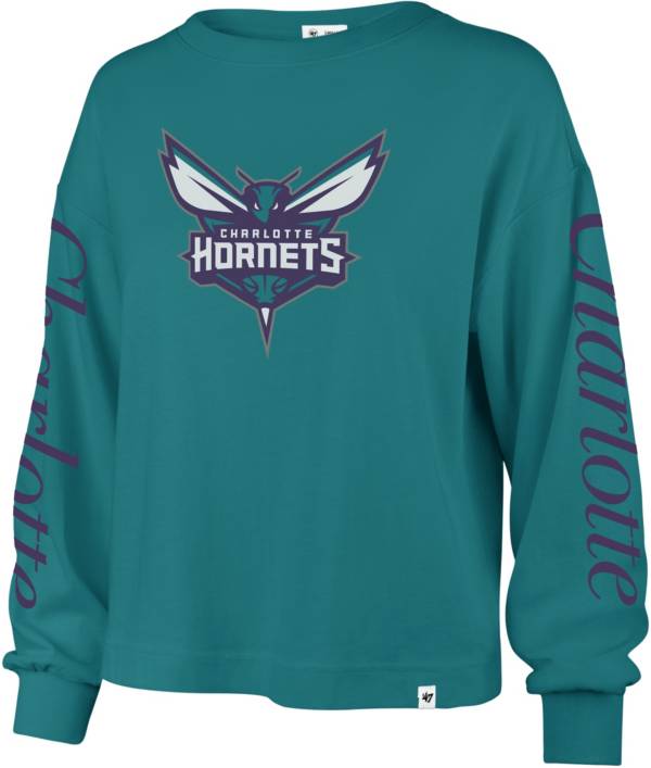 '47 Women's Charlotte Hornets Purple Long Sleeve T-Shirt