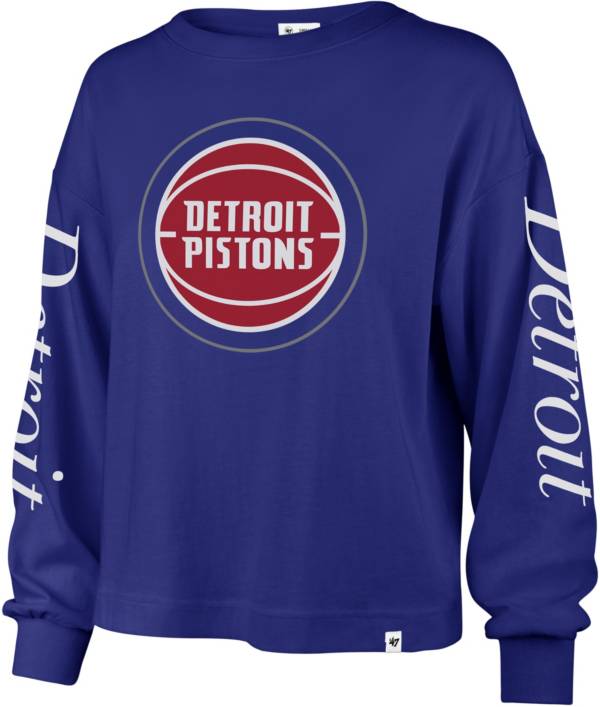 '47 Women's Detroit Pistons Blue Long Sleeve T-Shirt