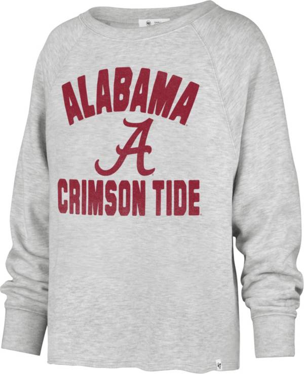 ‘47 Women's Alabama Crimson Tide Grey Emerson Crew Pullover Sweatshirt