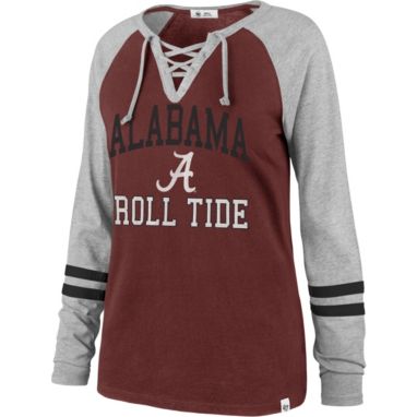 sorry, ‘47 Women's Alabama Crimson Tide Crimson Lace-Up Long Sleeve T-Shirt is currently out of stock