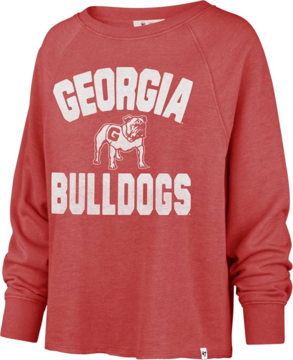 ‘47 Women's Georgia Bulldogs Red Emerson Crew Pullover Sweatshirt