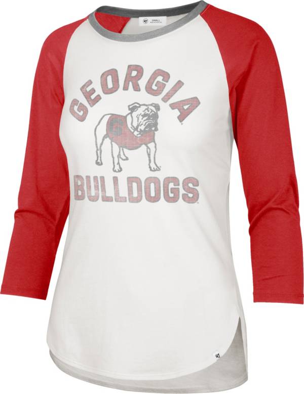 ‘47 Women's Georgia Bulldogs White Long Sleeve Raglan T-Shirt