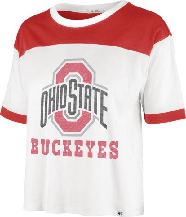 ‘47 Women's Ohio State Buckeyes White Billi T-Shirt