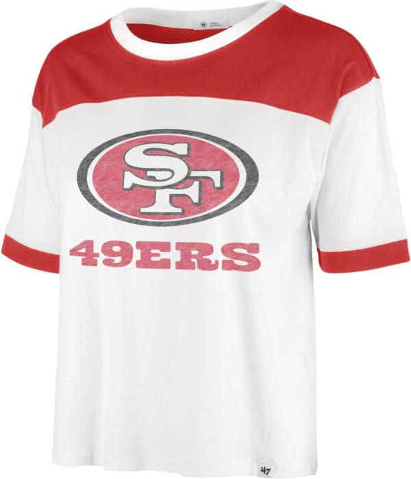 '47 Women's San Francisco 49ers White Billie Cropped T-Shirt