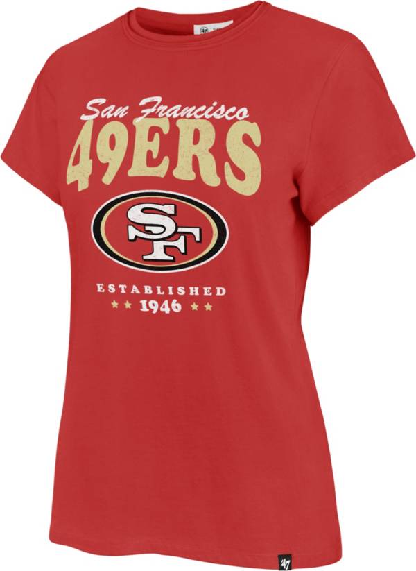 ‘47 Women's San Francisco 49ers Rally Cry Throwback Red T-Shirt product image