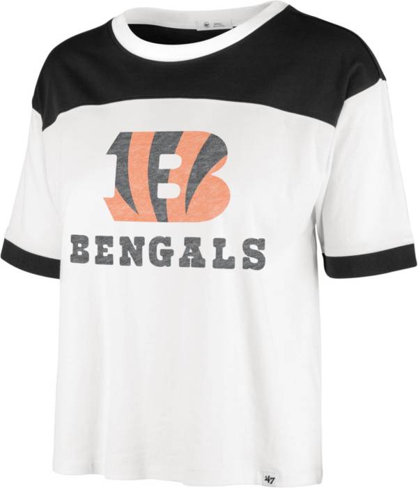 '47 Women's Cincinnati Bengals White Billie Cropped T-Shirt