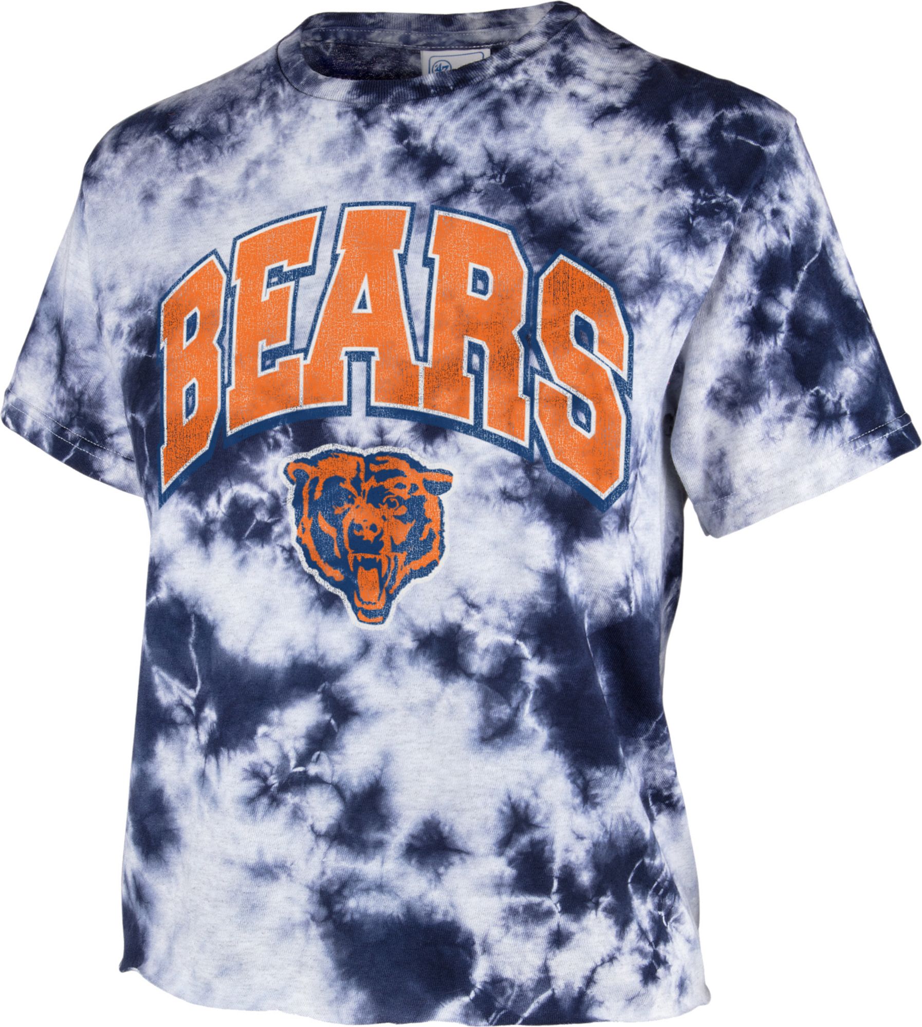 CHICAGO BEARS OFFICIAL NFL LIQUID BLUE V TIE DYE VICTORY LOGO ADULT SHIRT  NWT