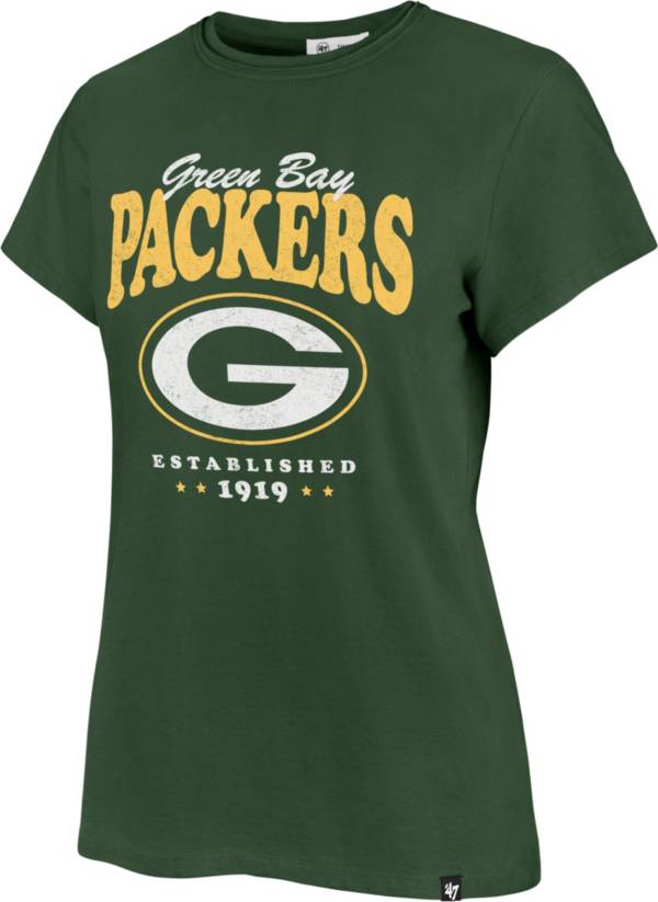 ‘47 Women's Green Bay Packers Rally Cry Throwback Green T-Shirt product image