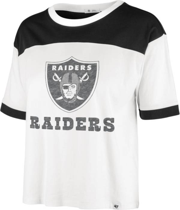 '47 Women's Las Vegas Raiders White Billie Cropped T-Shirt product image