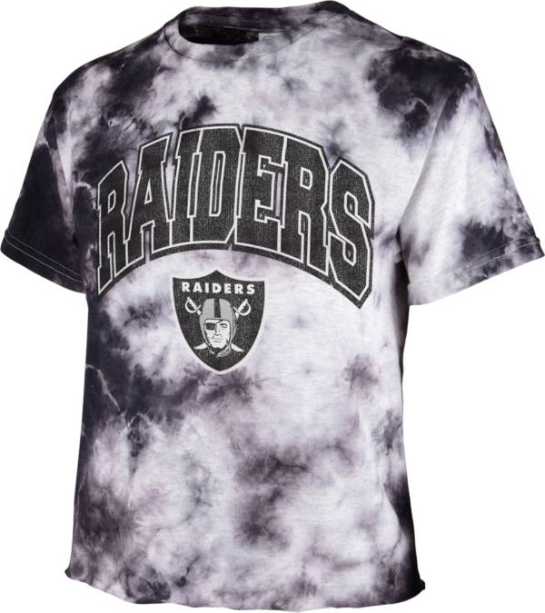 '47 Women's Las Vegas Raiders Tie Dye Tubular Cropped Tie Dye T-Shirt