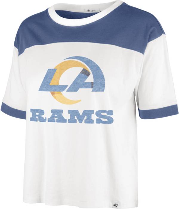 '47 Women's Los Angeles Rams White Billie Cropped T-Shirt