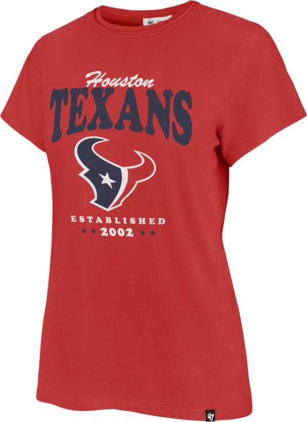 ‘47 Women's Houston Texans Rally Cry Throwback Red T-Shirt product image
