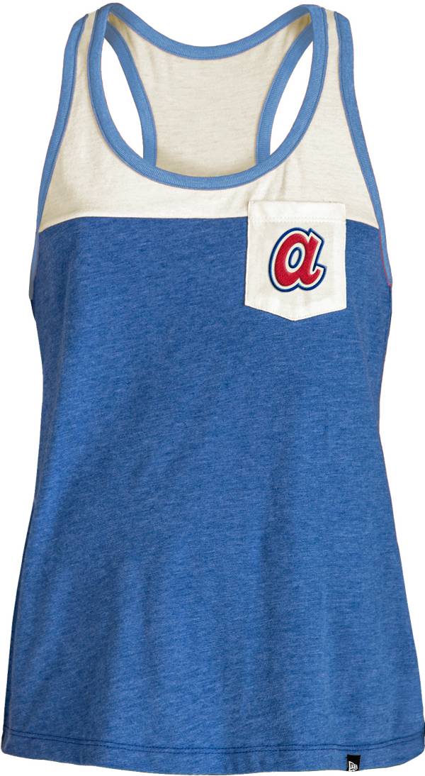 New Era Atlanta Braves Blue Tri-Blend Tank Top