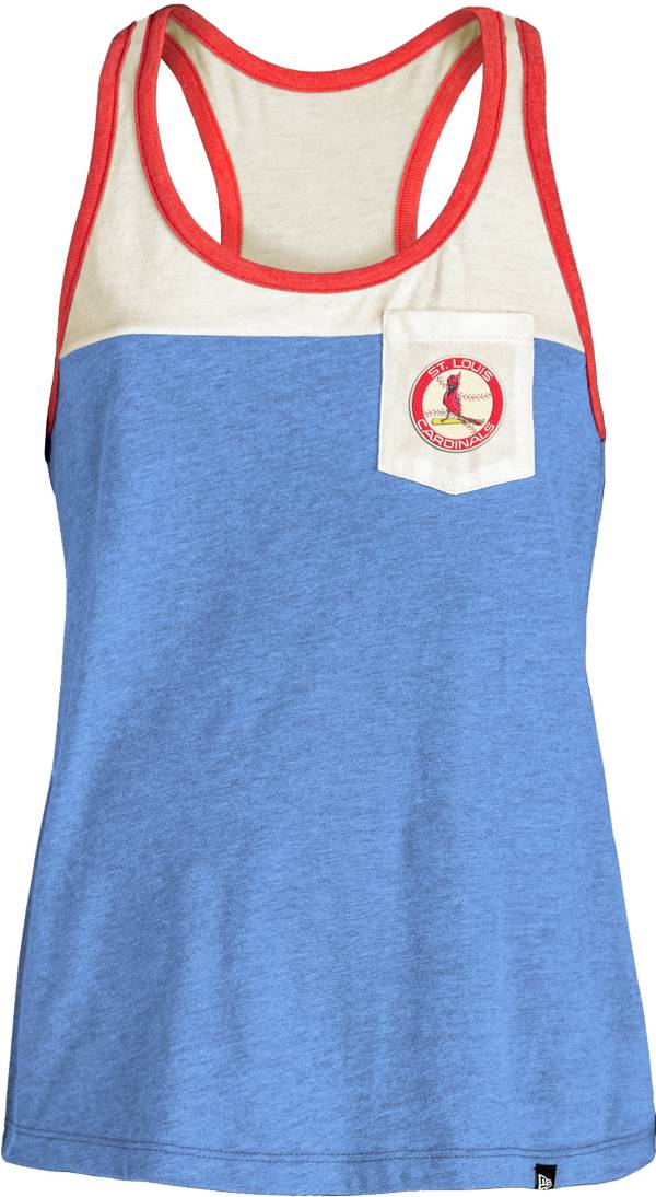 New Era St. Louis Cardinals Blue Tri-Blend Tank Top