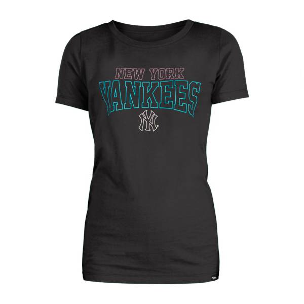5th & Ocean Women's New York Yankees Black Neon Letter T-Shirt product image