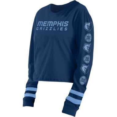 sorry, 5th & Ocean Women's Memphis Grizzlies Navy Wordmark Long Sleeve T-Shirt is currently out of stock