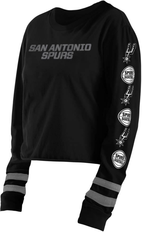 5th & Ocean Women's San Antonio Spurs Black Wordmark Long Sleeve T-Shirt product image