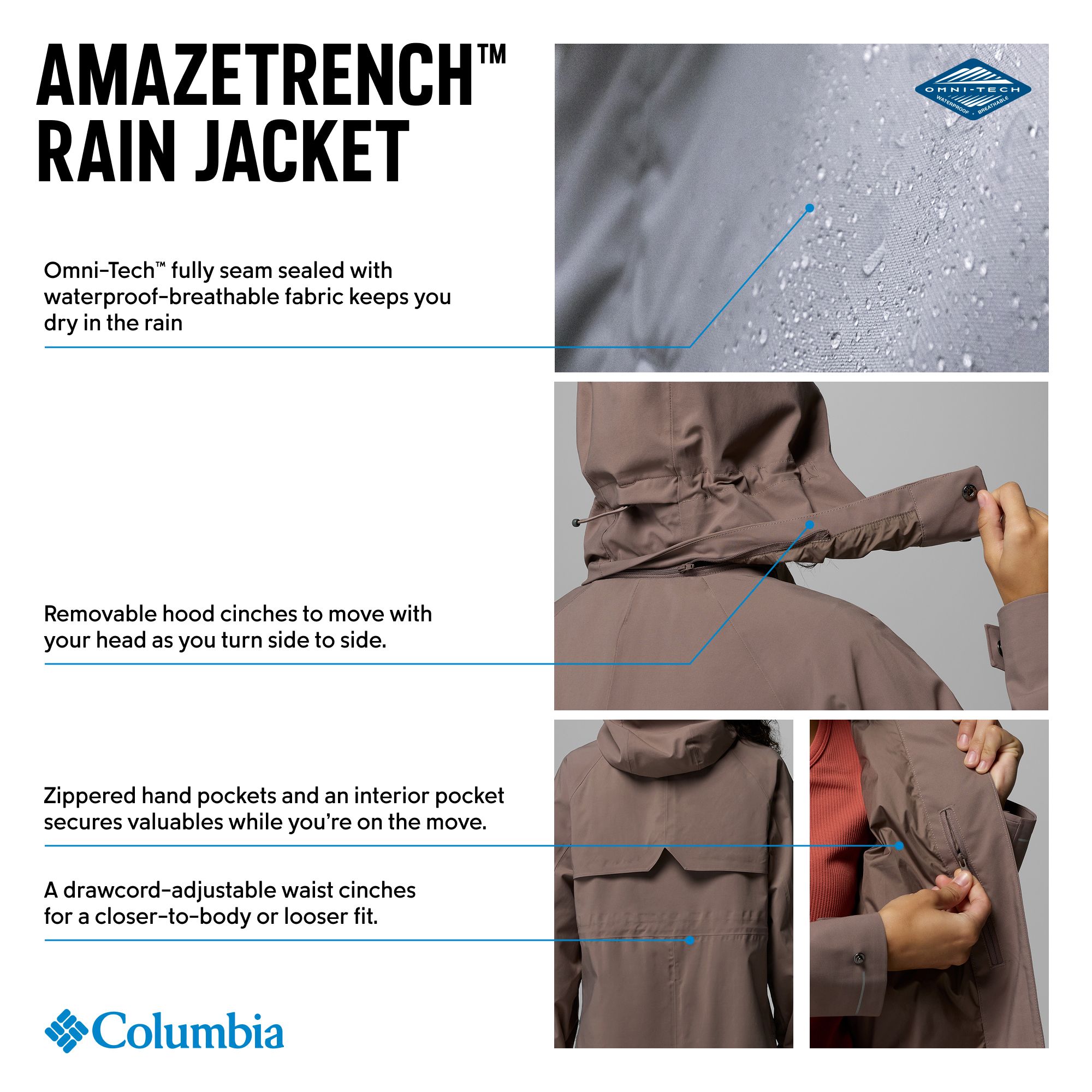 Columbia Women's Amaze Trench Rain Jacket product image