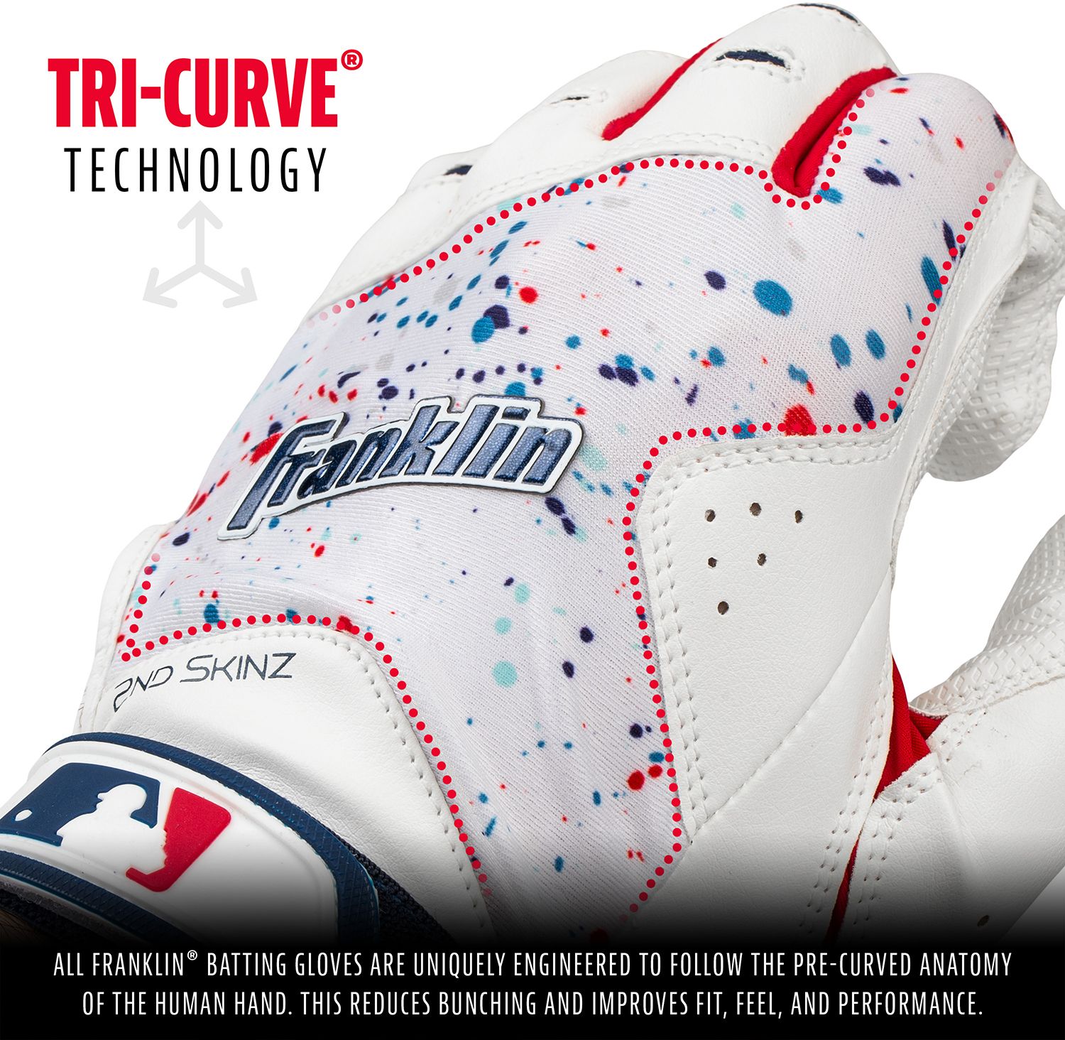 Franklin Adult 2nd-Skinz Drip Batting Gloves product image