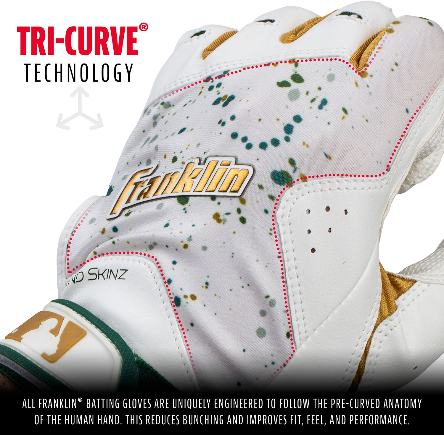 Franklin Adult 2nd-Skinz Drip Batting Gloves product image