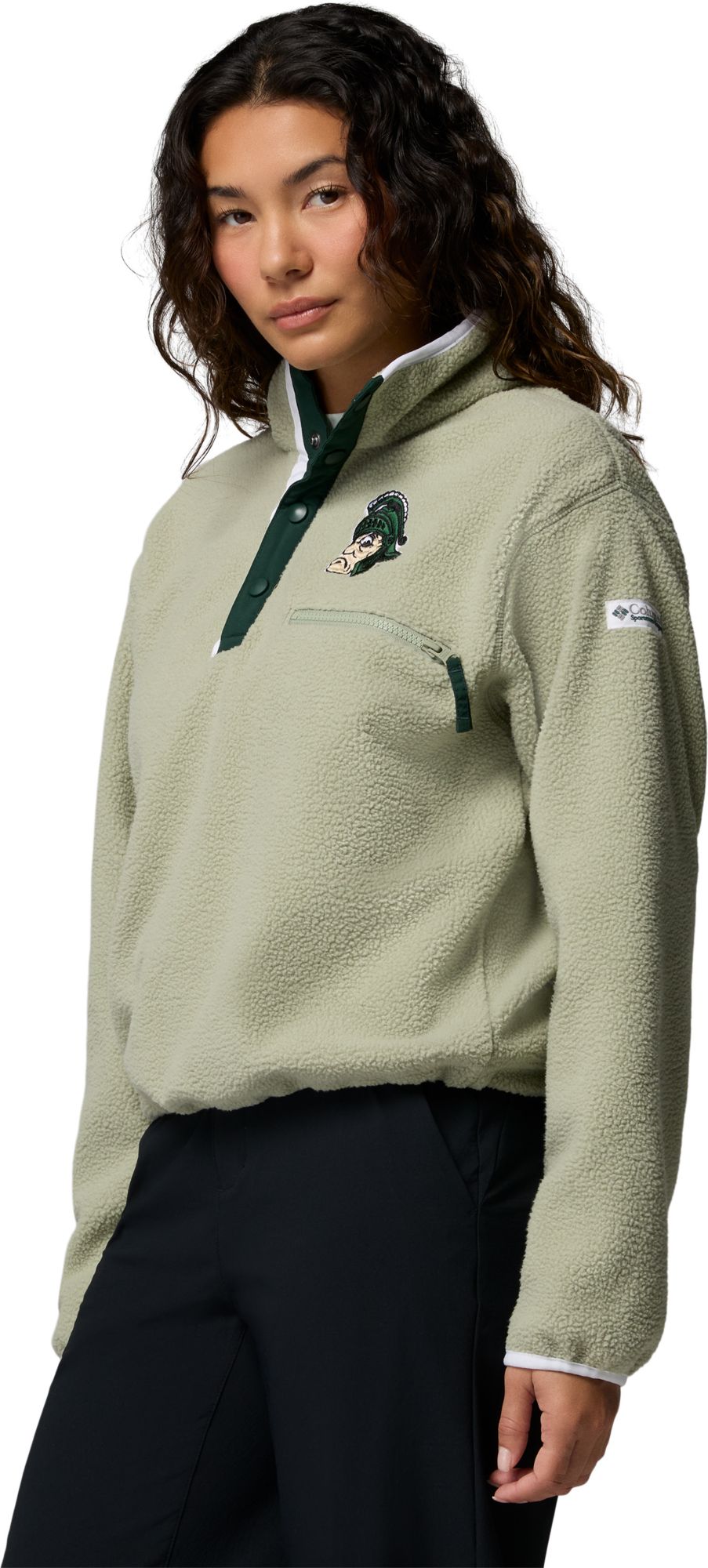 Columbia Women's Michigan State Spartans Helvetia Half Snap Fleece ...