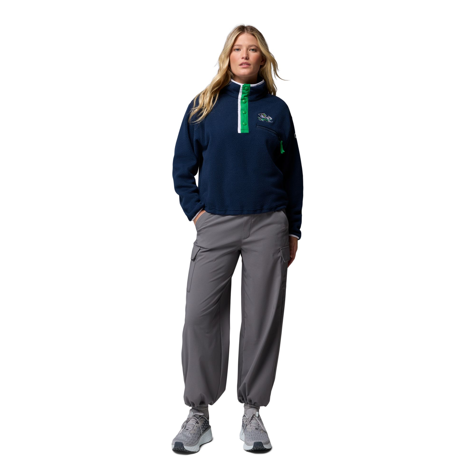 Columbia Women's Notre Dame Fighting Irish Helvetia Half Snap Fleece ...