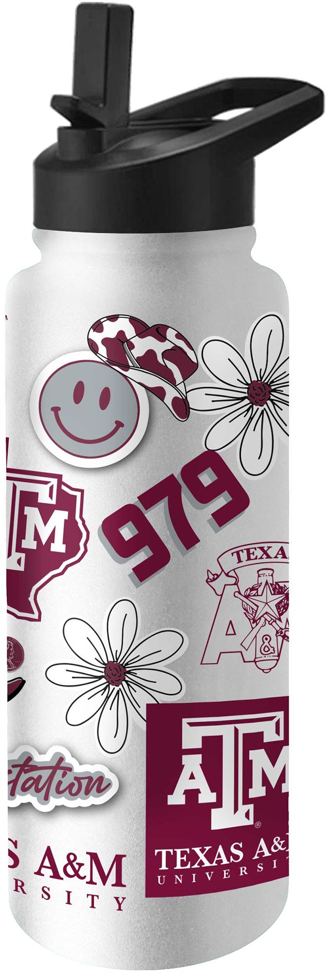 Logo Brands Texas A&M Aggies 34 oz. Stainless Steel Native Quencher Water Bottle product image
