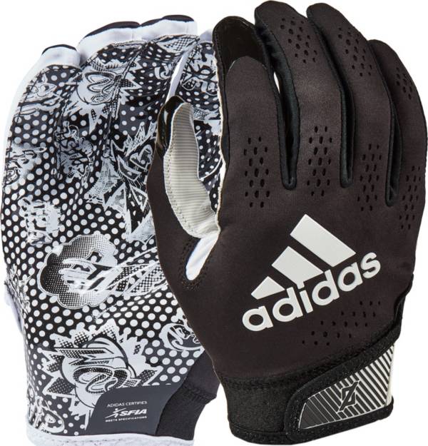 Black adidas store football gloves