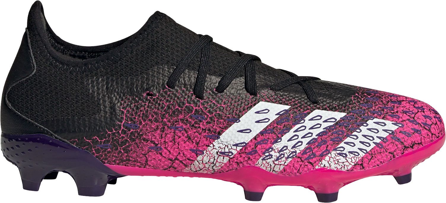 pink and black soccer cleats