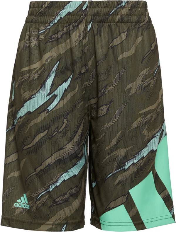 adidas Boys' Allover Tiger Camo Shorts product image