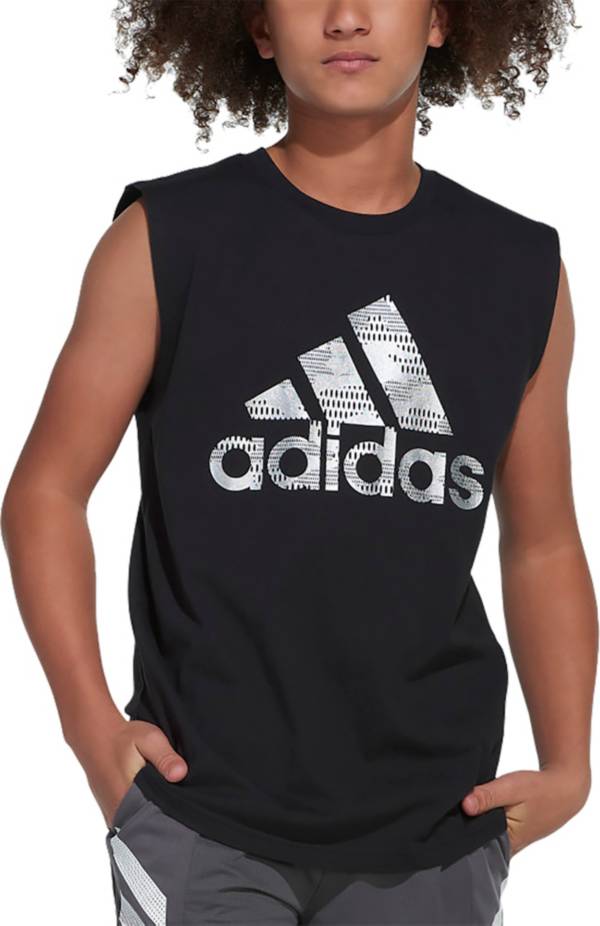 adidas Boys' Logo Graphic Tank Top