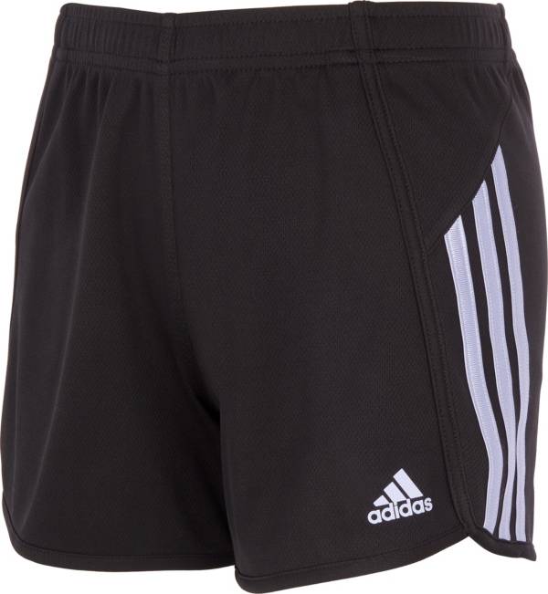 adidas Girls' 3-Stripe Mesh Shorts