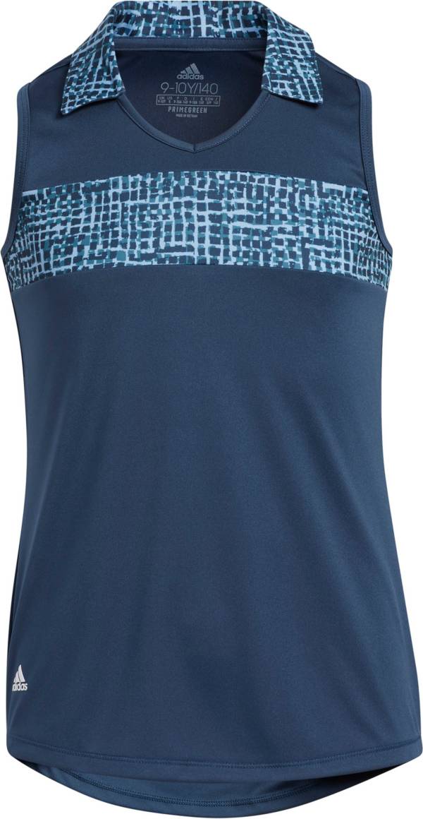 adidas Girls' Sleeveless Golf Polo