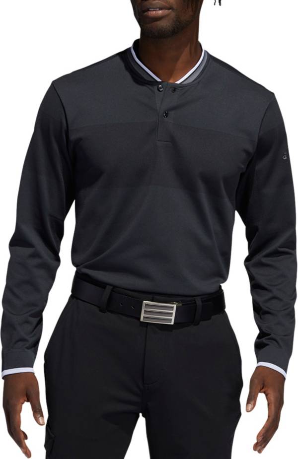 adidas Men's Primegreen Primeknit Long Sleeve Golf Polo
