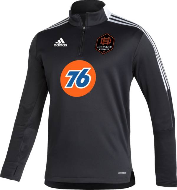 adidas Men's Houston Dynamo Black Training Quarter-Zip Pullover Shirt product image