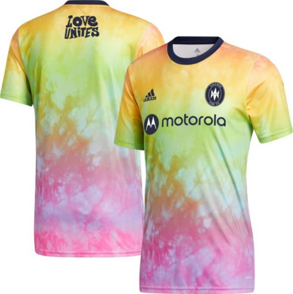 adidas Men's Chicago Fire Tie-Dye Pride Jersey adidas Men's Chicago Fire Tie-Dye Pride Jersey