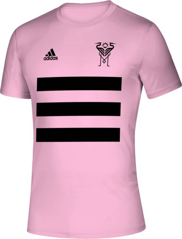 adidas Men's Inter Miami CF 3SL Pink T-Shirt