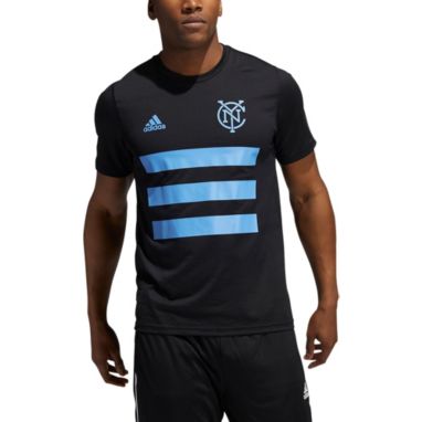 sorry, adidas Men's New York City FC 3-Stripe Black T-Shirt is currently out of stock