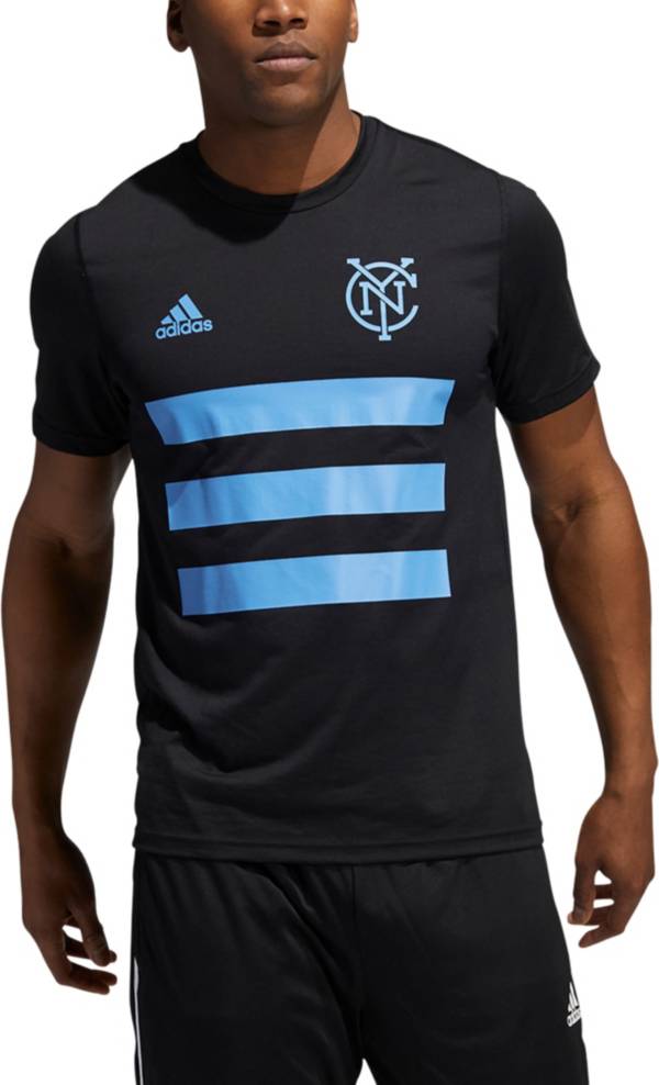 Milestone etik svamp adidas Men's New York City FC 3-Stripe Black T-Shirt | DICK'S Sporting Goods