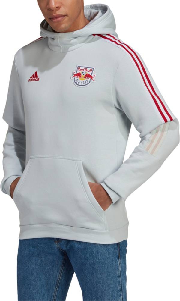 adidas Men's New York Red Bulls Travel Grey Pullover Hoodie