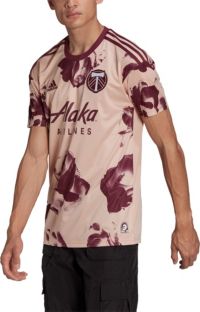 Portland Timbers adidas Youth 2022 Heritage Rose Kit Replica Blank