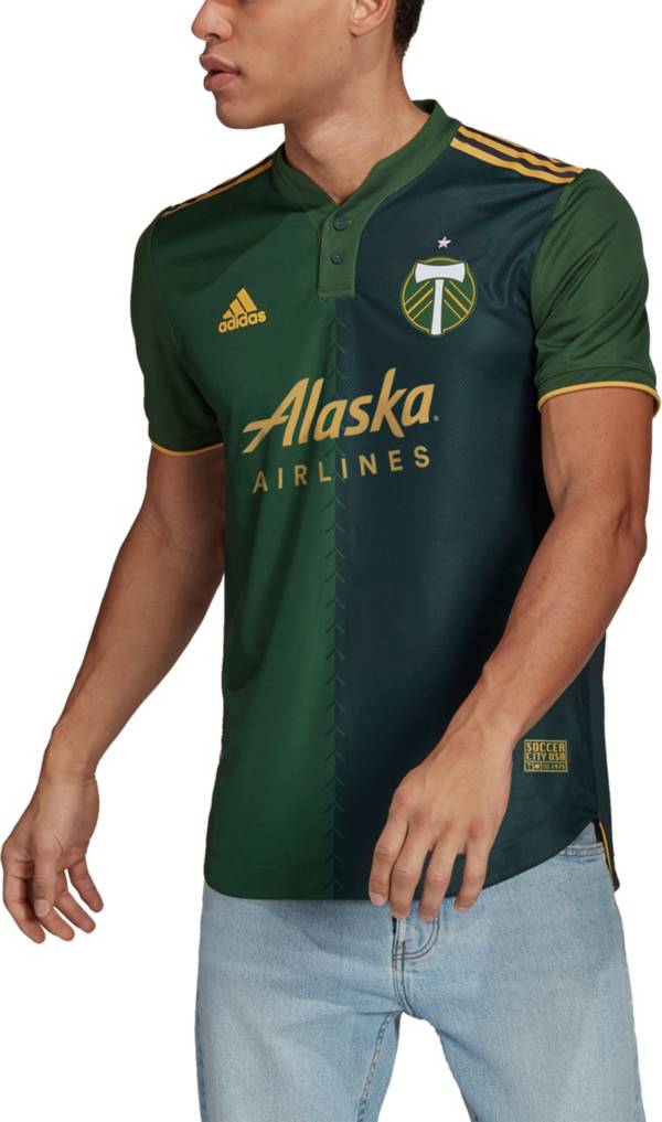 Men's Authentic Adidas Portland Timbers Home Jersey 2023 - Size S