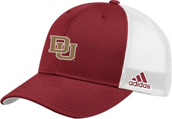 adidas Men's Denver Pioneers Crimson Adjustable Trucker Hat