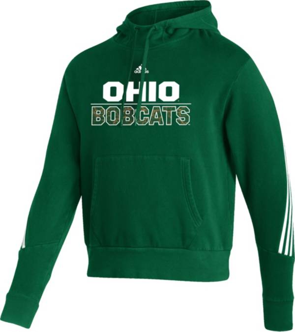 adidas Men's Ohio Bobcats Green Pullover Hoodie
