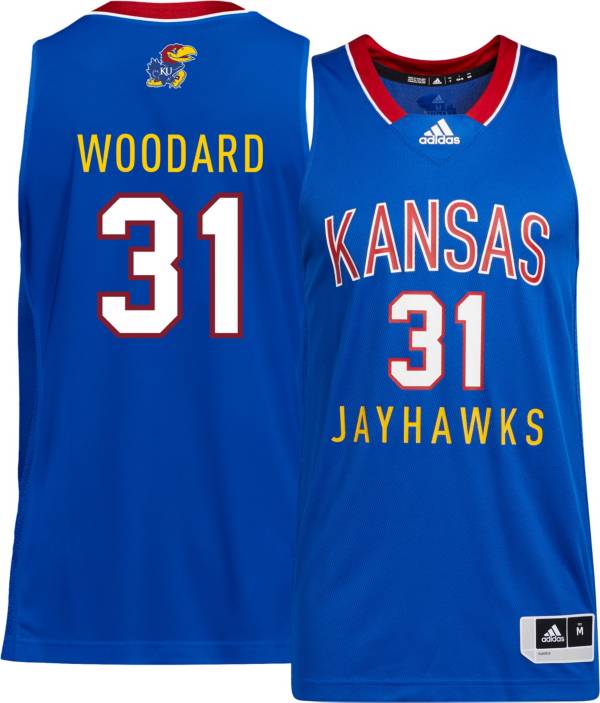 adidas Men's Kansas Jayhawks Blue Swingman Replica Basketball Shorts