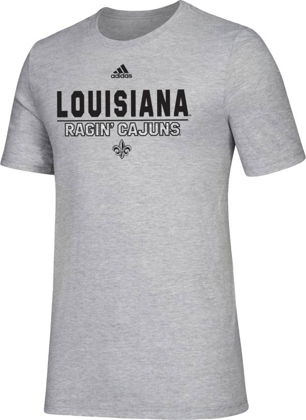 adidas Men's Louisiana-Lafayette Ragin' Cajuns Grey Amplifier T-Shirt