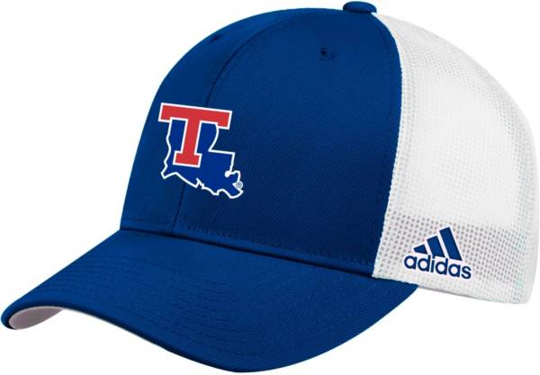 adidas Men's Louisiana Tech Bulldogs Blue Adjustable Trucker Hat product image