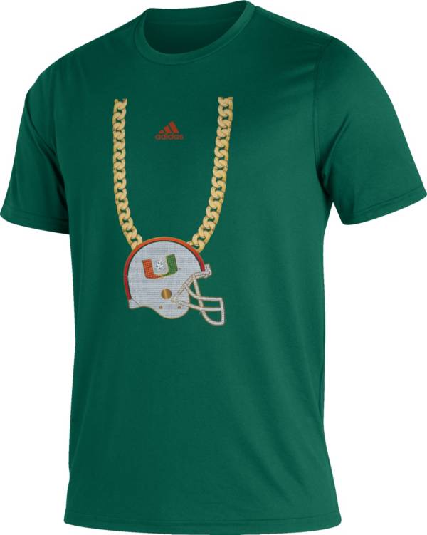 adidas Men's Miami Hurricanes Green ‘Turnover Chain' T-Shirt product image